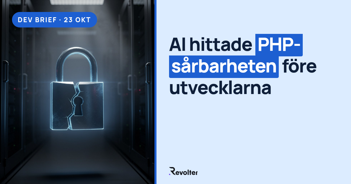 Revolters dagliga dev-brief, fredag 23 oktober 2026