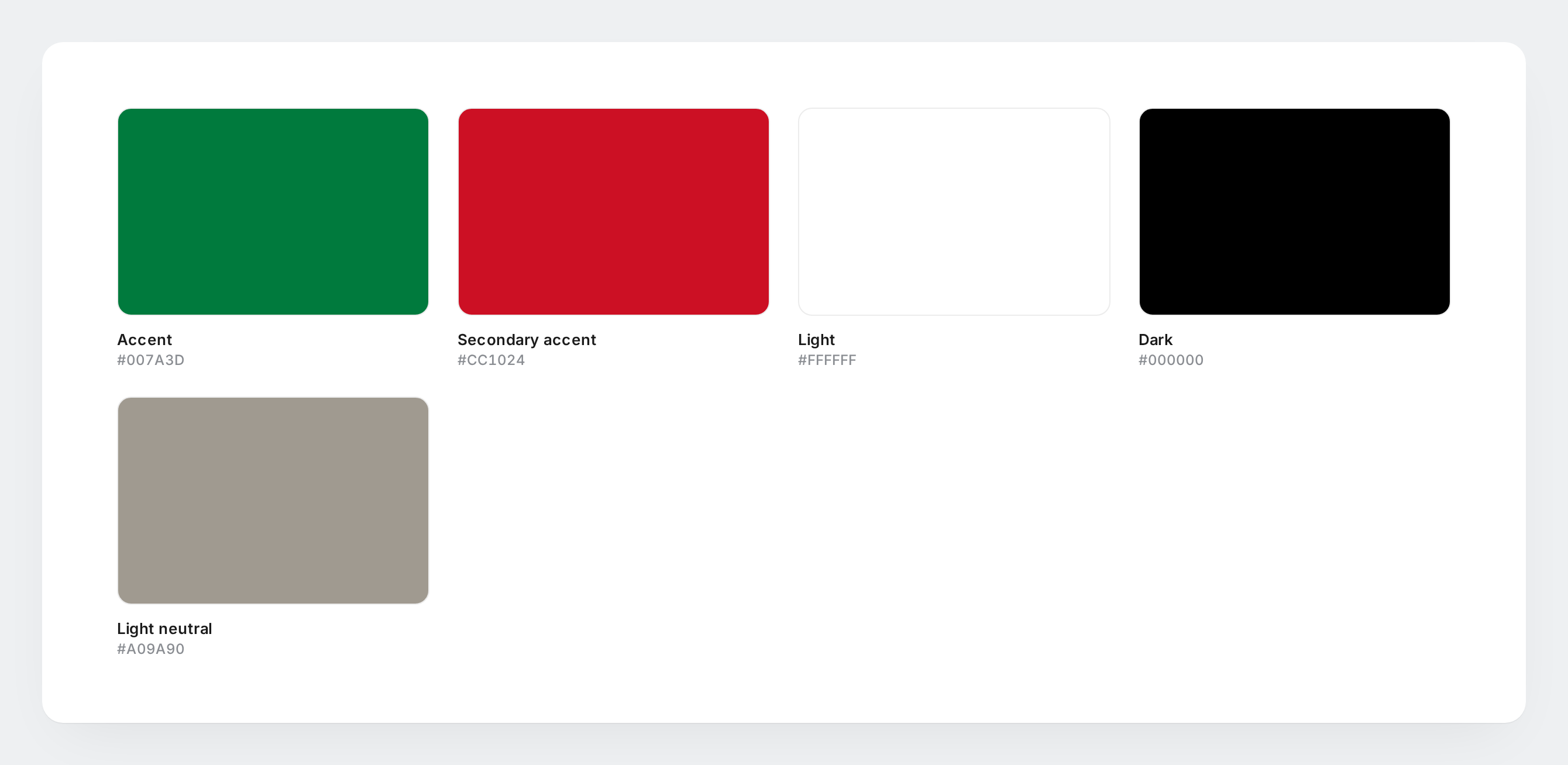Color palette