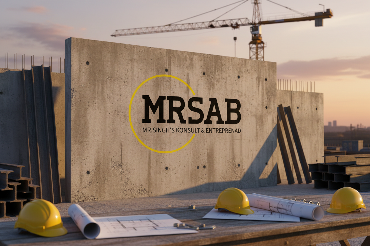 MRSAB brand identity with logo variations, color palette, and brand collateral in black and yellow